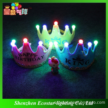 Christmas children Party LED light crown princess king birthday party boys girls hat cap Flash Sparkle hair hoop headband gifts